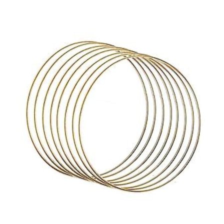 8 Pak 10 Tommer Guld Drømmefanger Metalringe Blomsterkranse Krans Macrame Kreationer Ring Til Diy Cr