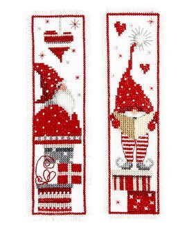 Stickpackung Lesezeichen Weihnachtsmänner 2-er Pack