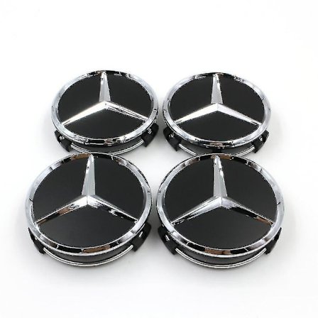 4-osainen auton pyörän kansi, Benz 75mm pyörät, keskiön pyörän kansi vanne 3 kulman vanne