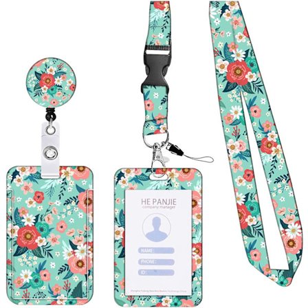 1 stk kortholderhalskjede, ID-kortholder, nakke-ID-kortholder, kortholder