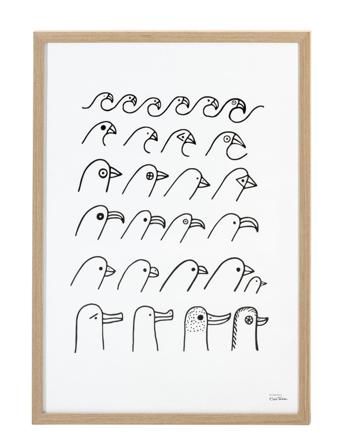 Otc Art Poster 50X70Cm Birdhouse Home Decoration Posters & Frames Posters Animals Vit Iittala