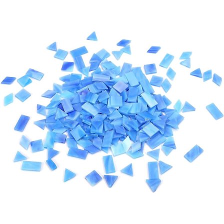 Glassmosaikkfliser for kunsthåndverk, 4 former blandet fargerike glassfliser Tiffany farget glassbiter, 200 stykker, firkant/rektangel/diamant/trekant