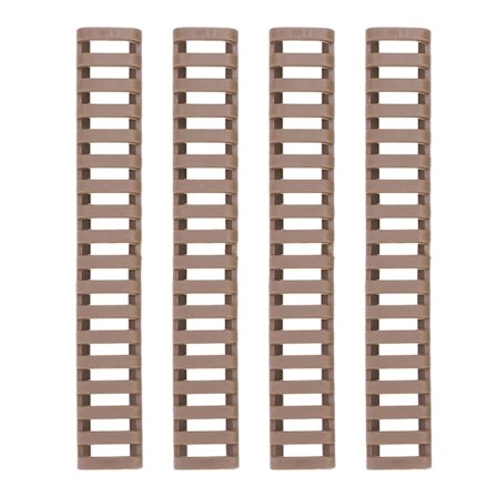 4st/set Keymod Picatinny Ladder Gummi Rail Cover Handguard Protector (sandfärg)