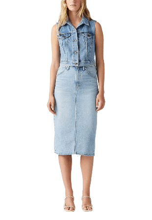 Levi's High Rise Slit Skirt Kjolar Dam 29