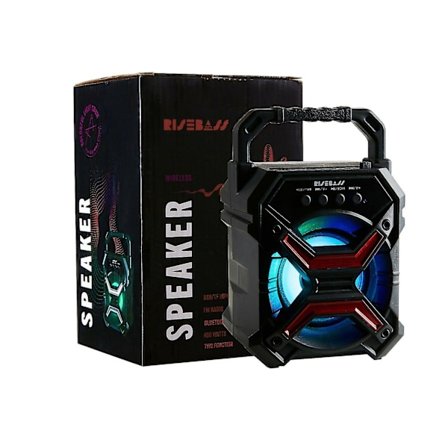 Bærbar Bluetooth Mini Høyttaler Med FM Radio Og Blinkende Party Disco Lys