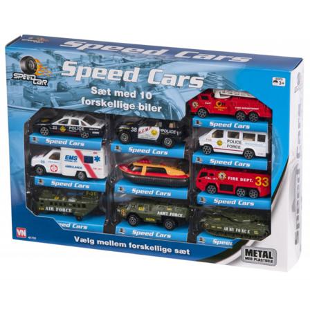 Vn Bilar Cars Leksaksbilar 10-pack Brand Polis Militärbilar