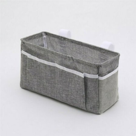 Sängficka Förvaringsväska Soffa Hängande Hemväskor Bomull Linne Mörkgrå