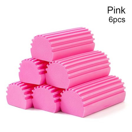 Magiska dammrengöringssvampar Damp Clean Duster Sponge ROSA 6 - stock