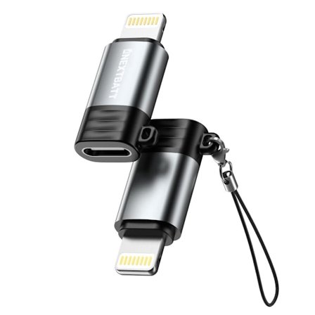 NEXTBATT USB-C Hona till Lightning-adapter - Svart/Grå