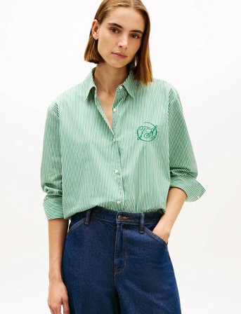 Tommy Hilfiger Cotton Easy Shirt - Green - 40