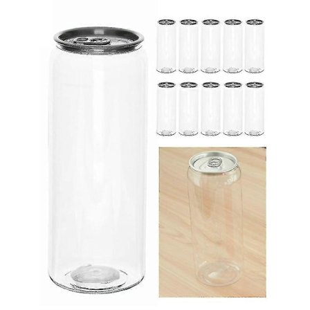 10 st Plastburkar Dryckesflaskor Tätburk Mjölk Te Juice 500ml Burk Med Lock