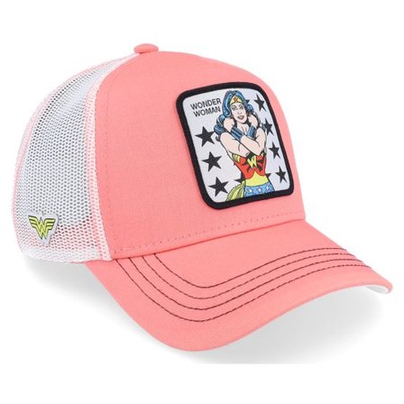 Capslab - Rosa trucker Keps - DC Comics Wonder Woman Pink/White Trucker @ Hatstore