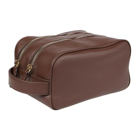Eleventy, Beauty BAG Bruin, Heren, Maat:ONE Size,leer