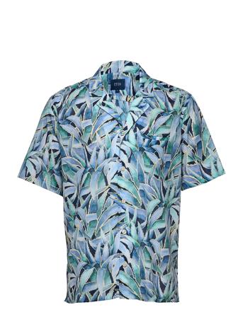 Slim Fit Casual Muslin Shirt Kortermet Skjorte Multi/mønstret Eton