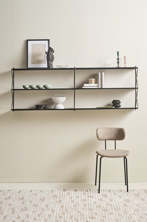 Jotex - Hylle - Dobbel Stål Svart matt svart ENEBY - Kjøp Entrémøbler hos Jotex