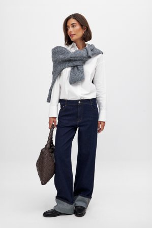 The Hanna Schönberg Edit Jeans med vikta benslut - Mid waist jeans - Blå - EU 44