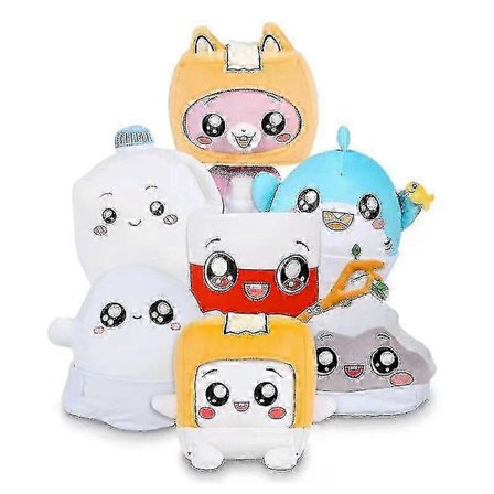 Lankybox Plyslegetøj Udstoppede Dyr Baby Foxy Boxy Rocky Haj Mælkeflaske Dukke Børne Gave