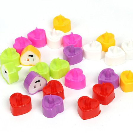 24stk LED stearinlys telys FARGERIKE