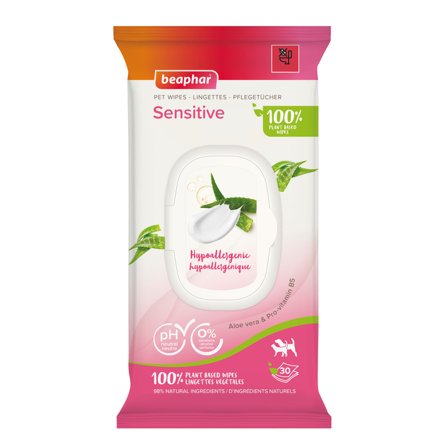 Beaphar Våtservietter Sensitiv - 30pk