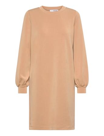 Slftenny Ls O-Neck Sweat Dress Brown Selected Femme