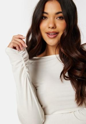 BUBBLEROOM Emila Modal Soft Top White S White Klær Dam