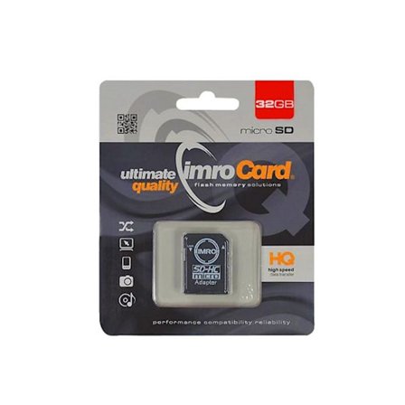 Imro microSDHC-hukommelseskort 32 GB Klasse 10 UHS-I med SD-adapter