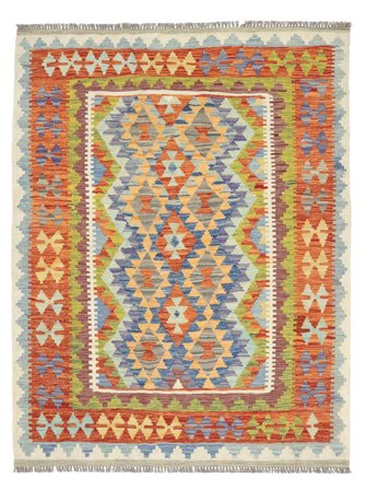 Kilim Afghan Old Style Rug Hand Woven 156X198 Afghanistan