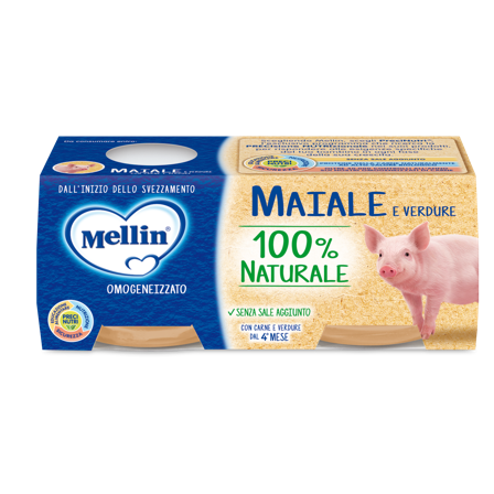Mellin Omogeneizzato Maiale Con Verdure 2 X 80g