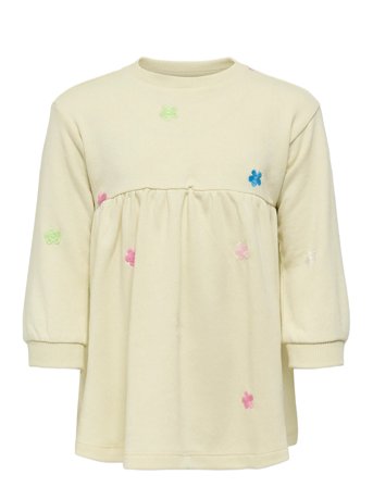 Kmglavina Life L/S Ck Embdress Ub Swt Cream Kids Only