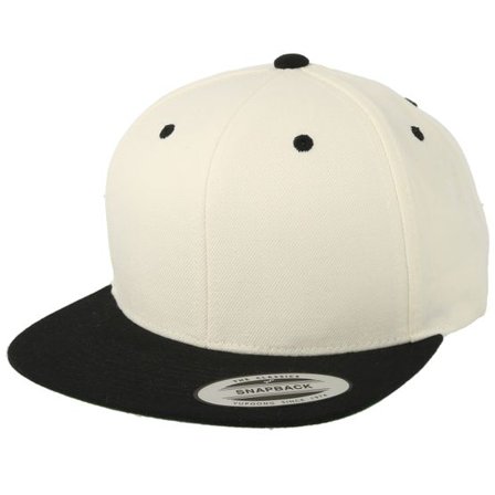 Yupoong - Svart snapback Keps - Classic Natural/Black Snapback @ Hatstore