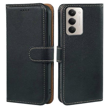 Kompatibel med Xiaomi Redmi 15 5G Deksel RFID Lommebok Litchi Tekstur Lær Telefondeksel Magnetisk Lås - Perfekt