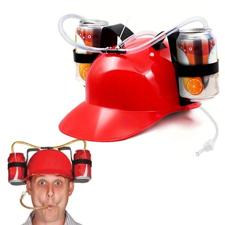 Drickhjälm med Sugrör för Handsfree-Drickande