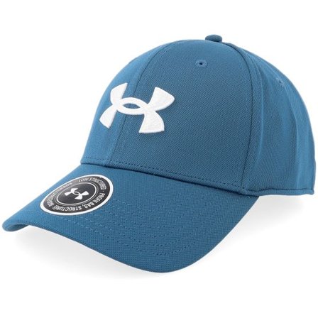 Under Armour - Blå flexfit Keps - Blitzing Low Stretch Wham Blue Flexfit @ Hatstore