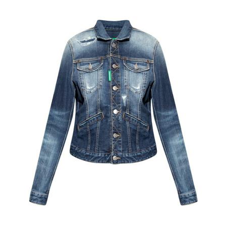 Dsquared2 - Jeansjackor - Blå - Dam - Storlek: S, Dam, Storlek: S
