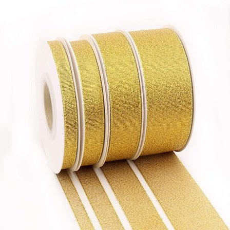 Kultainen glitter-nauha, kimaltava kangas