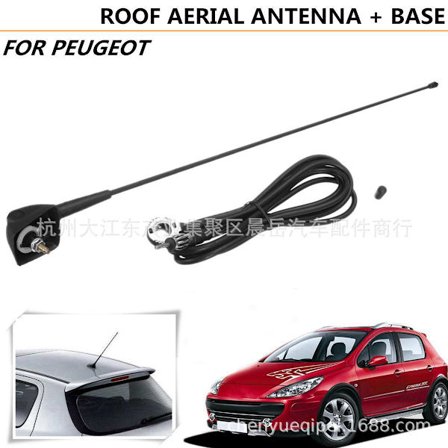 Antennefod + antenne egnet til Peugeot 106 205 206 306 307 309 406 806
