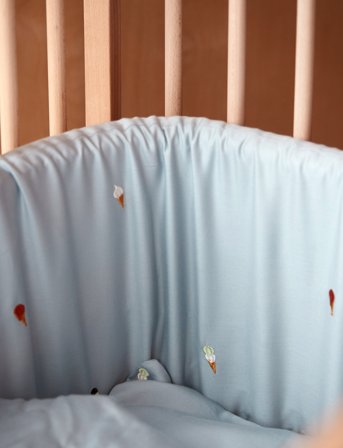 Filibabba Sengerand – Broderet Cool Summer Design – Pearl Blue - Blue - ONE SIZE