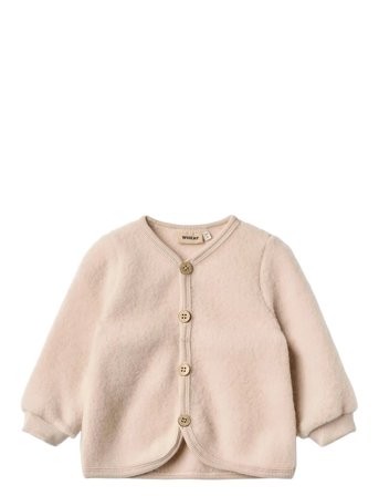 Wheat Wool Fleece Cardigan Kari - Pink - 92
