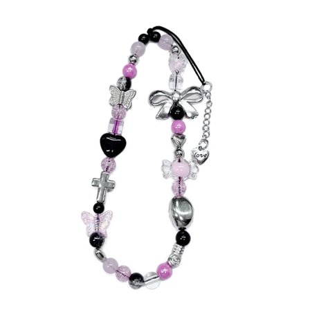 Telefonkedja Handgjord Söt Berlock Mobiltelefonrem Y2k Accessoar Smyckesgåva