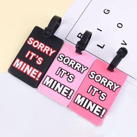 Bagasjetagger, 3 stk. Bagasjetagger i PVC, Reisekoffert