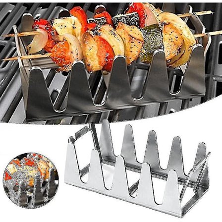 BBQ Rescher Bavarisk Grillrist, Robust Rustfrit Stål, Ideel Vinkel