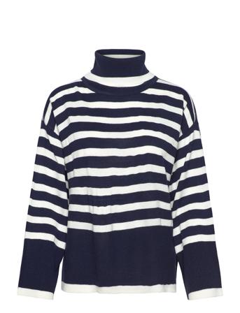 Vistripi Rollneck Knit Top/Ka Navy Vila