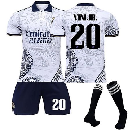 22-23 Real Madrid Dragon Pattern Fotbollströja No.20 Vini Jr V7 C K