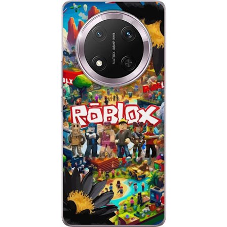 Kompatibelt Mobilskal till Honor Honor Magic7 Lite Roblox äventyrsvärld full av figurer, färgstarka spelmiljöer och actionfyllda byggvärldar - po