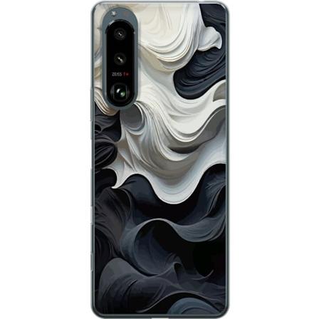Sony Xperia 5 III Gjennomsiktig deksel Silke Svart/Hvit
