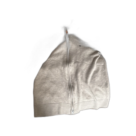 Ljusgrå stickad kofta med dragkedja från Morris