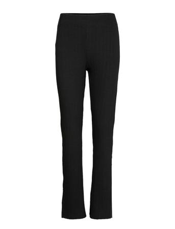 Ida Rib Trousers Black Gina Tricot