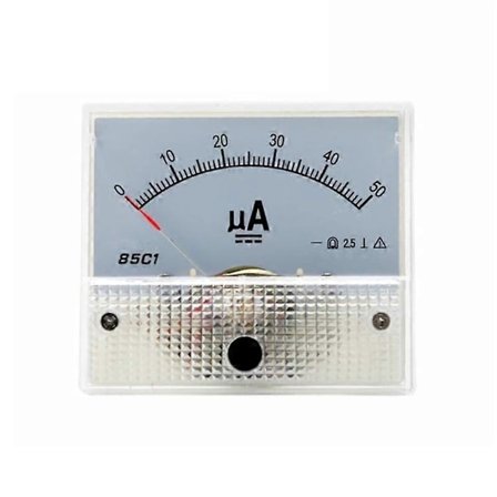 Suorakulmainen paneeliasennettava virtamittari ampeerimittari 50uA 100uA 200uA 500uA