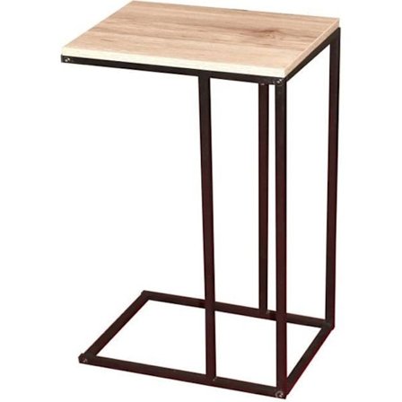 Teollinen Colorado-sohvapöydän pääty - URBAN LIVING - L. 40 x K. 66 cm - Musta - Metalli