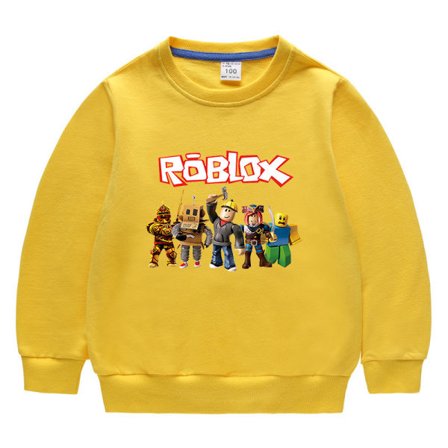 Roblox tröja med rund hals – gul 120cm